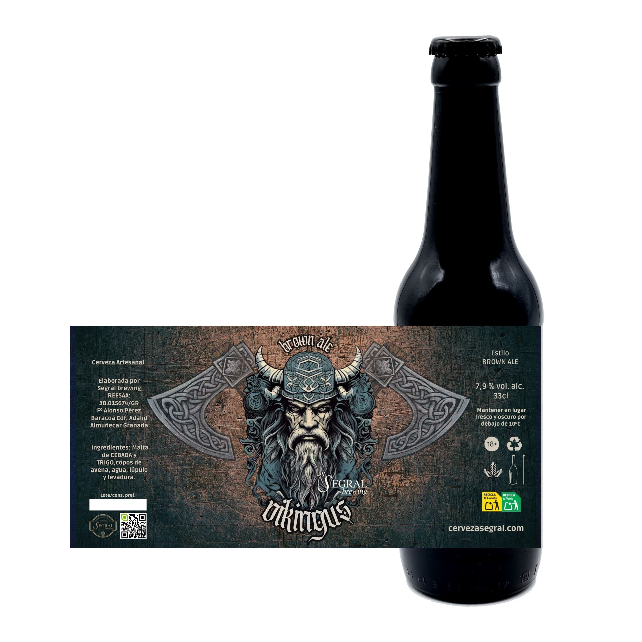 Cerveza Artesana Vikingus Brown Ale (Caja 12 Uds.)